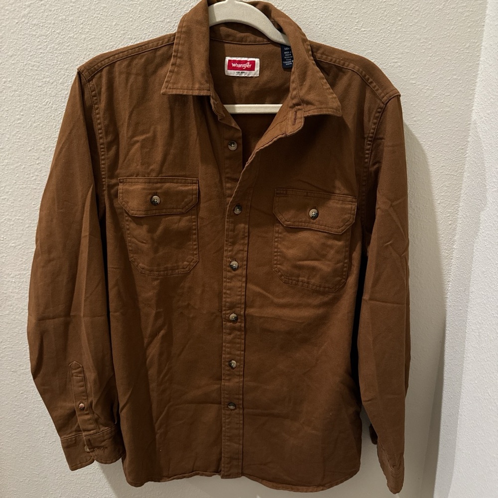 Wrangler Brown Button Down Shirt